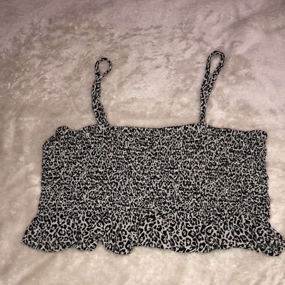 cheeta print cropped tank